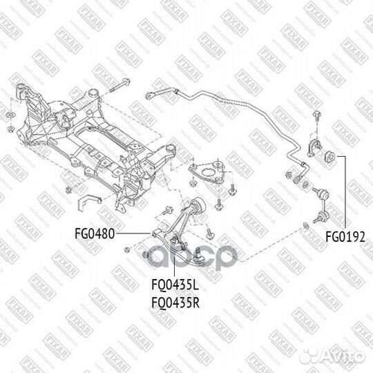 Рычаг nissan X-trail (T30) 03-07 пер.подв.прав