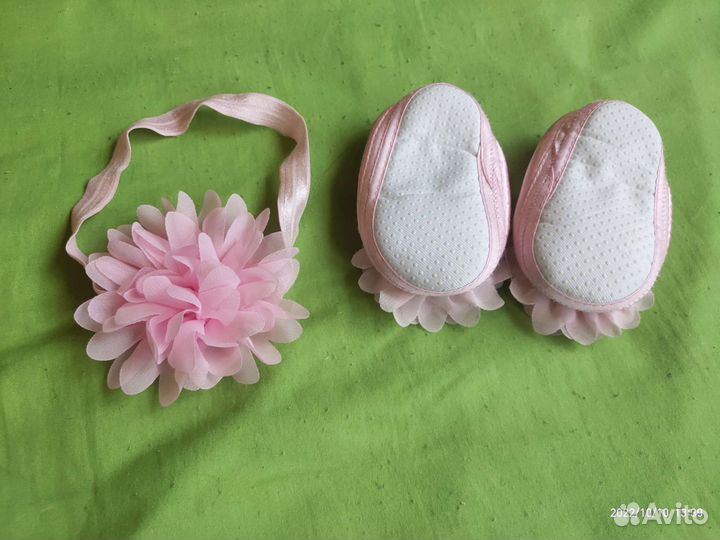 Пинетки и повязка 12мес