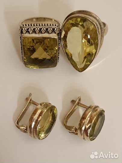 Комплект серьги кольца