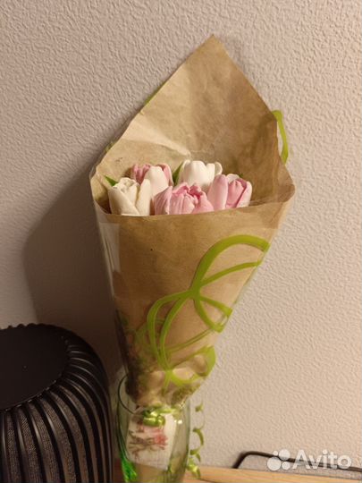 Тюльпаны к 8 марта из мыла