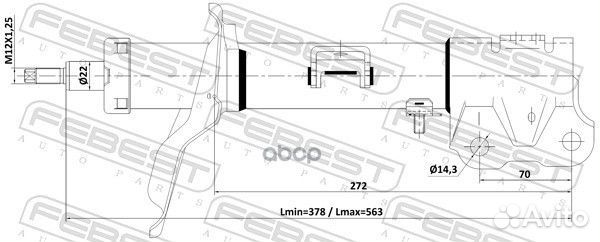 Амортизатор передний левый GAS.twin tube 04110