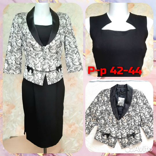 Новое платье и жакет отличного качества р-р 42-44