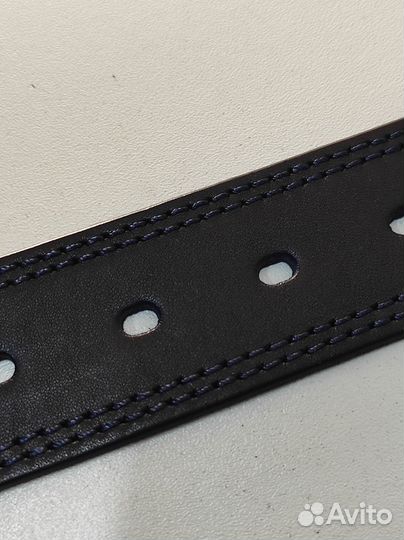 Ремень кожаный тëмно-синий