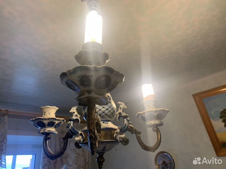 Люстра «гжель»