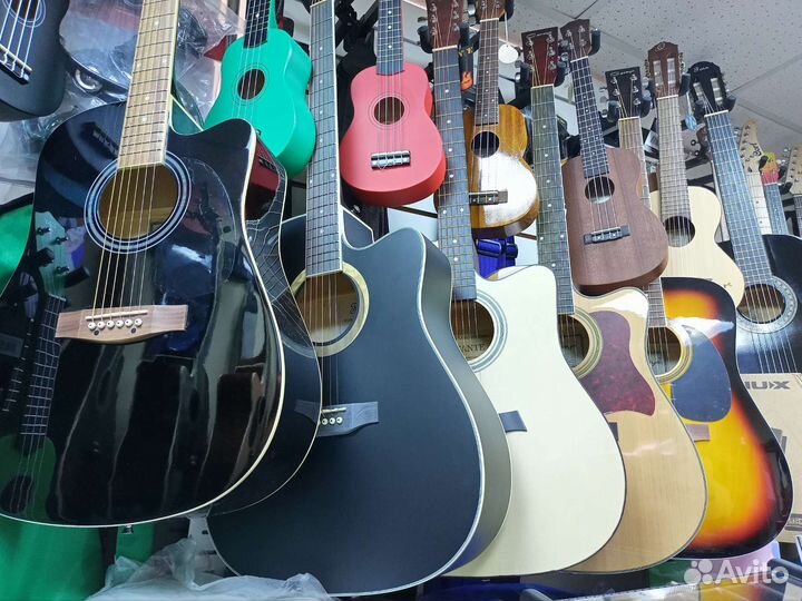 Гитара акустическая, новая, большой выбор