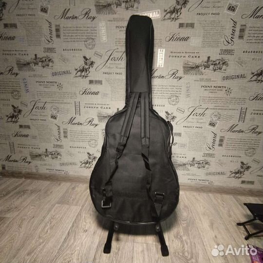 Чехол для гитары плотный+струны+каподастр