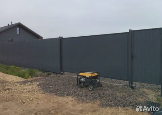 Откатные ворота с установкой 4,1*1,9