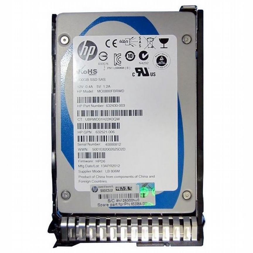 [632521-006] Жесткий Диск Hp 800gb Sas 2,5" Ssd 632521-006