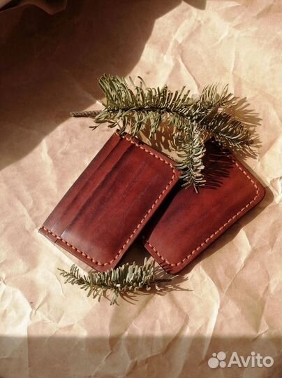 Картхолдер из натуральной кожи ручной работы
