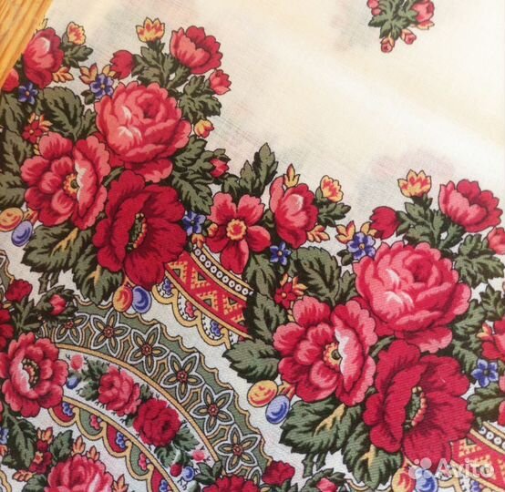 Павловопосадский платок Розовый сад