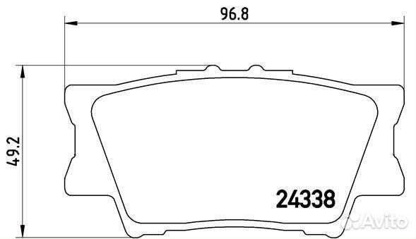 Колодки тормозные задние Brembo, P83089