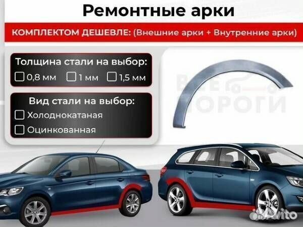 Ремонтные арки Mitsubishi Lancer 9 рестайлинг