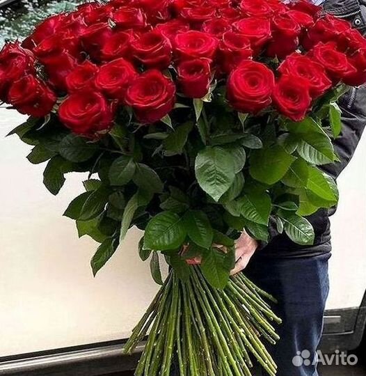 Розы высокие Доставка цветов