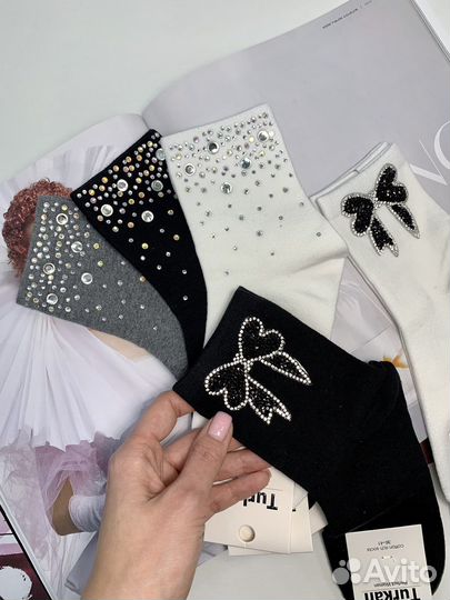 Носки со стразами