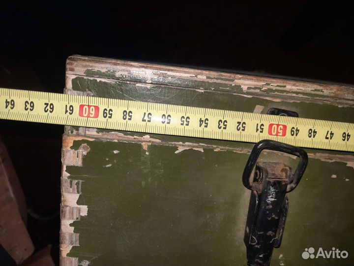 Ящик деревянный с ручками времён СССР зелёный