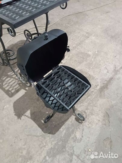 Мангал барбекю с крышкой