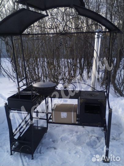 Мангал с крышей
