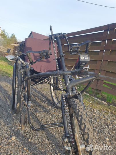 Велоприставка к инвалидной коляске