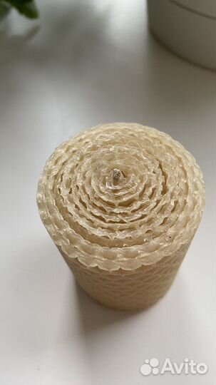 Свечи из пчелиного воска ручной работы 4 штуки