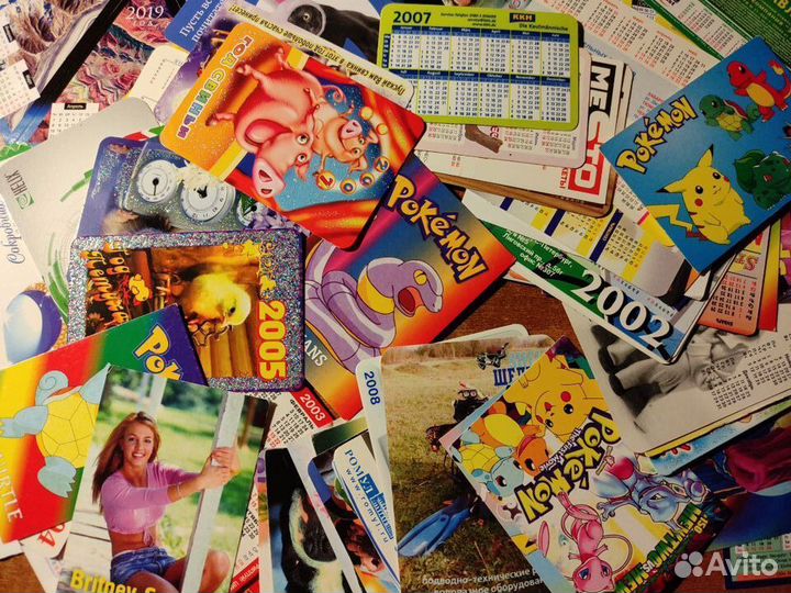 Календарики разных лет 97 шт. Постеры, трекеры