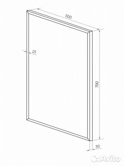 Зеркало настенное 50*70