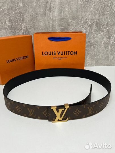 Ремень мужской louis vuitton кожаный подарочный