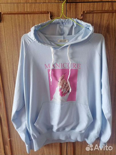 Худи голубое