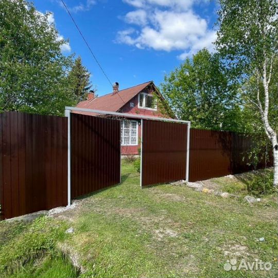 Забор 20 м из профнастила с воротами, под ключ