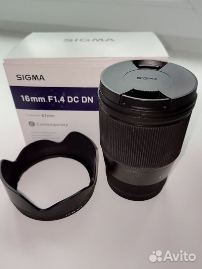 Объектив Sigma 16 мм f 1.4 для canon EF-M