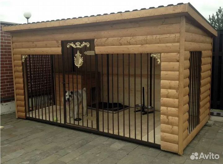 Клетка вольер для собак. Теплая будка