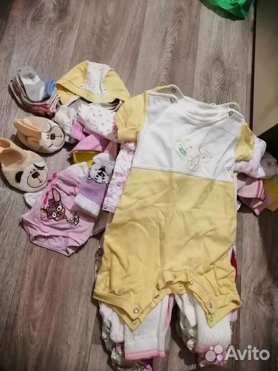 Вещи пакетом для девочки до года