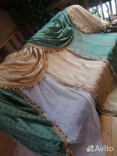 Ламбрекен, портьеры, органза, держатель для штор