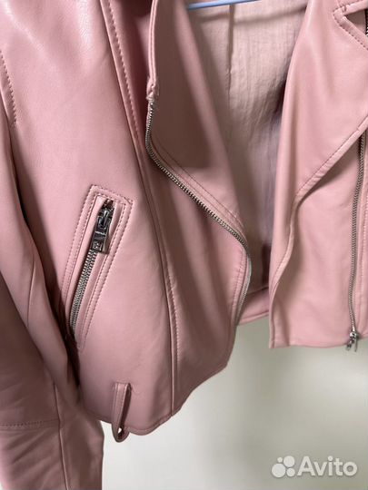 Куртка косуха bershka xs розовая женская