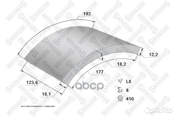 Накладки торм.с заклепк.STD17992 18.2-13.5 410