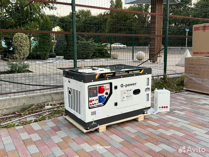 Генератор дизельный 14 kW G-power трехфазный с пос
