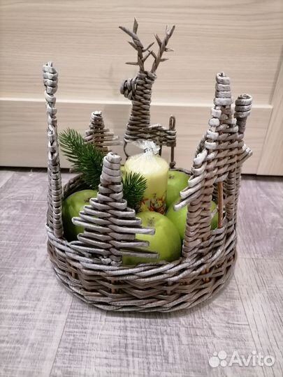 Новогодний декор поднос