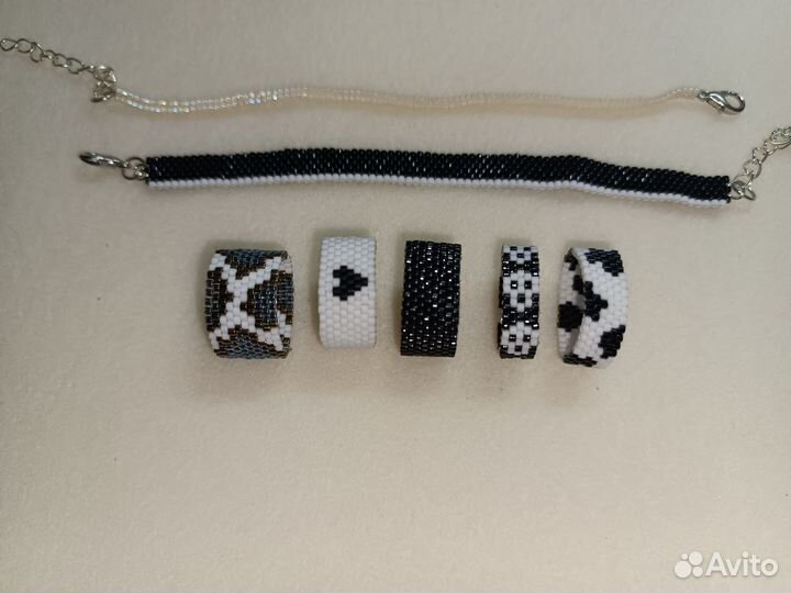 Кольца из японского бисера