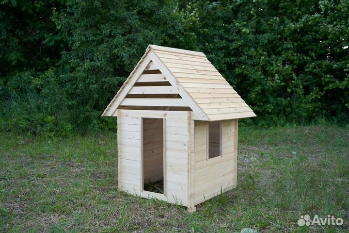 Детский игровой домик из дерева уличный
