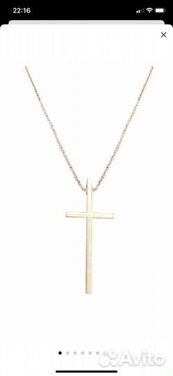 Золотой крестик 750пр.Tiffany Оригинал