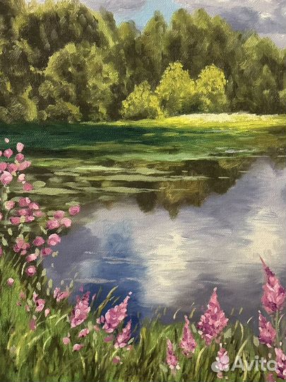 Картина холст масло природа