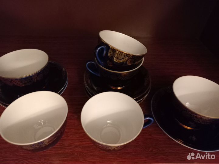 Чайный сервиз СССР синий