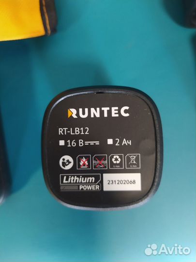 Дрель-шуруповерт аккумуляторная runtec PRO 16В