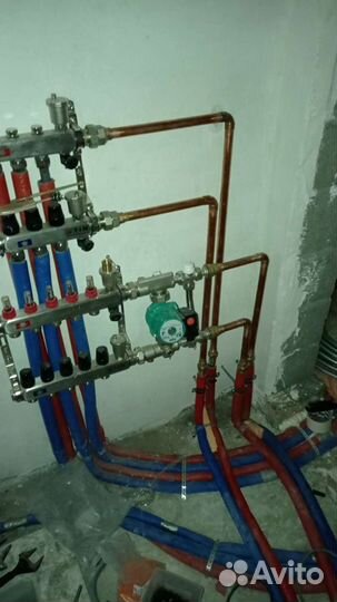 Монтаж теплого пола и отопления, водоснабжения