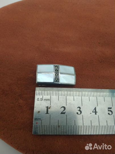 Подвес перламутр марказиты серебро 925 Стерлинг п