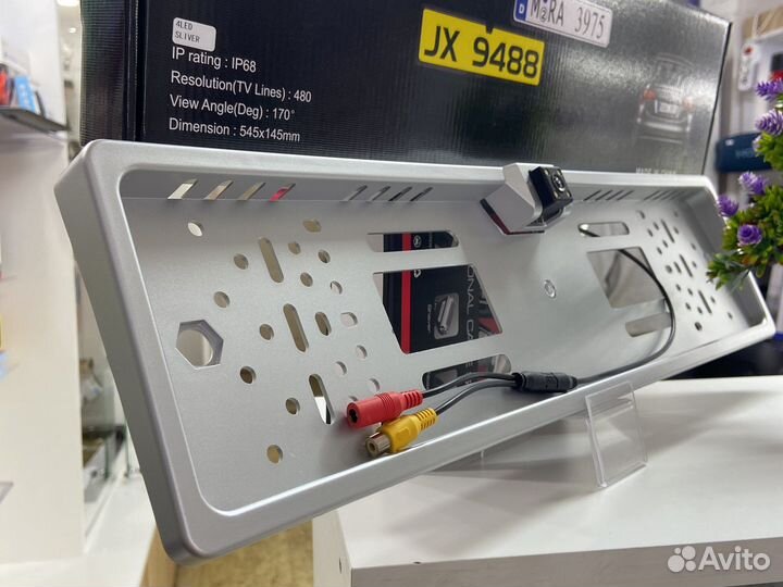 Номерная рамка с камерой заднего вида