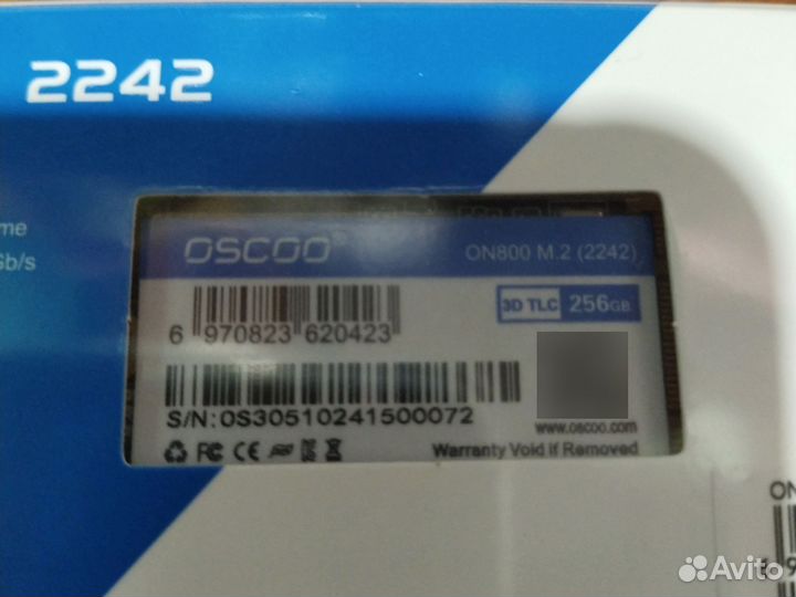 Ssd m2 2242 SATA 256Gb новый