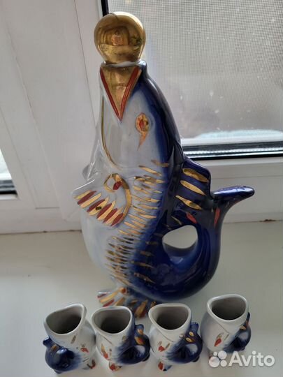 Чайный сервиз СССР рыбки