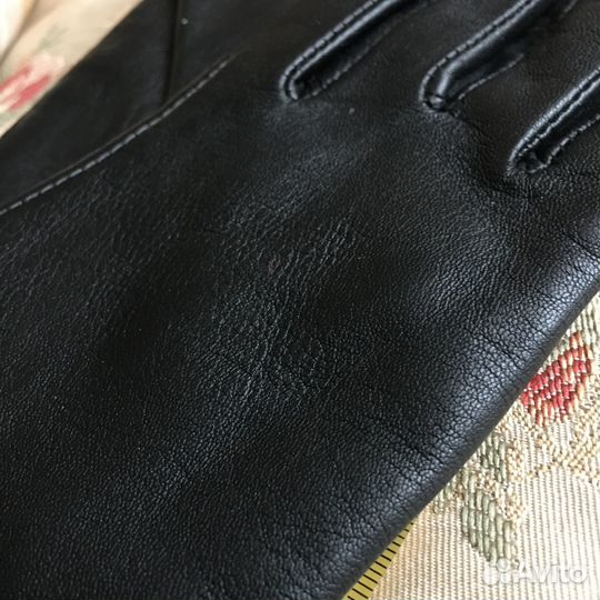 Перчатки женские кожаные утеплённые на узкую руку