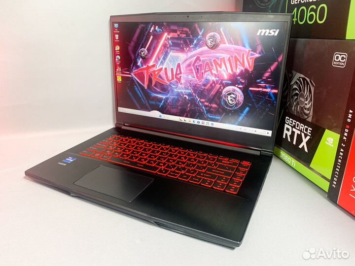 Игровой ноутбук MSI i7-11800h/RTX 3050/16Gb/SSD512