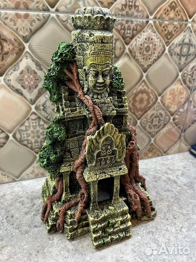 Грот для аквариума Затонувший храм Майя новый